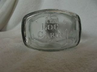   Clear Log Cabin Syrup 1776 Bicentenial Bottle with Screw on Lid