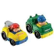 Fisher Price Little People Wheelies Tow Truck & Recycling Truck