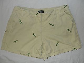 Crew Womens Low Fit Critter shorts Yellow 0 XS Lizards