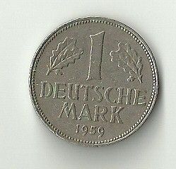 1959 g west german 1 deutsche mark germany returns not