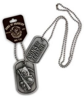 sons of anarchy reaper metal dog tag necklace time left