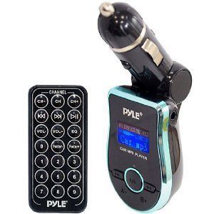   Mobile SD/USB/ Compatible Player with Built In FM Transmitter Aqua