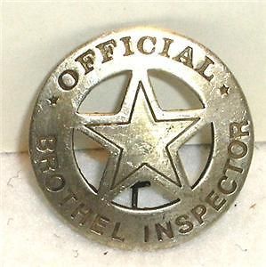 brothel inspector old west police badge sheriff marshal time left