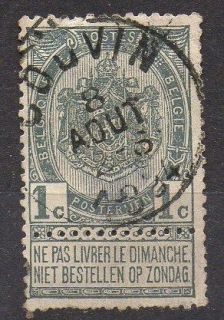   1c OLD STAMP FROM BELGIUM FAMOUS PEOPLE USED