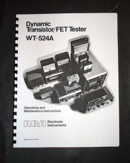 rca wt 524a transistor fet transistor tester manual 