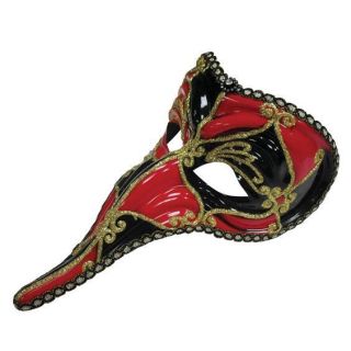 masquerade ball party red black mischievous loki mask time left
