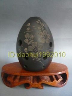 MUSICAL INSTRUMENTS Chinese Ancient musical instruments black pottery 