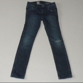 women s volcom dark blue wash skinny jeans size 28