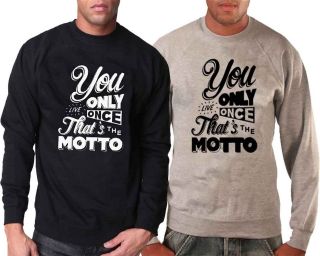 YOLO Jumper Sweater You Only Live Once Moto Drake YMCMB Mens   Choice 