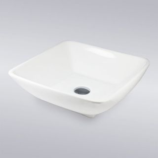   Long Boat White Ceramic Porcelain Vessel Sink & Chrome Faucet Combo