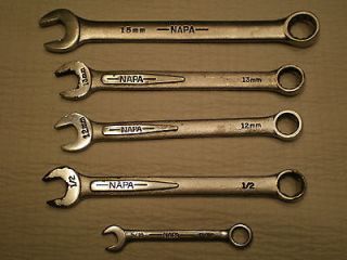 Napa Wrenches open and box end, 12, 13 & 15 mm and 1/2 and 5/16 open 