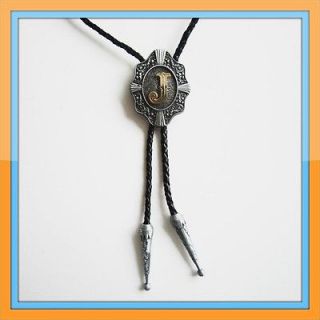 new initial j rodeo cowboy bolotie western bolo tie time