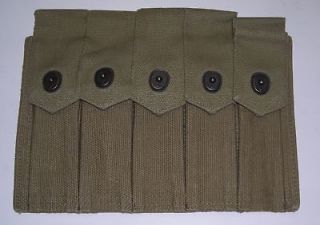 Newly listed WWII USMC 5 Cell Thompson Mag Pouch Marked Khaki