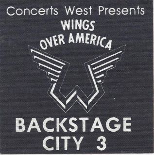 wings over america backstage pass 1975 paul mccartney time left