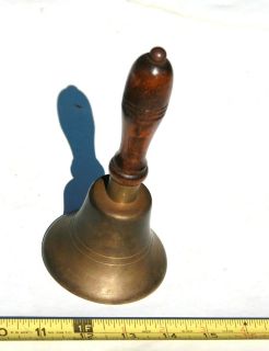 Antique Hand Bell Brass Ship Boat School Teacher Church Town Crier