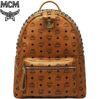 MCM New Stark Backpack Cognac Visetos Medium Size 2012FW New