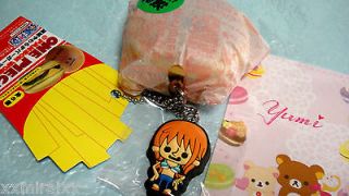 One Piece Pirates Hamburger Nami SQUISHY strap mascot phone food