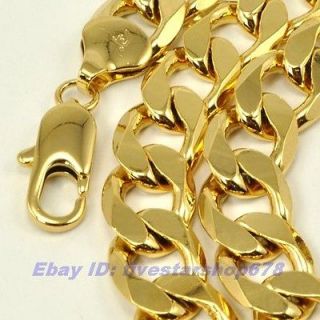   REAL MEN RING CHAIN 18K GOLD PLATED NECKLACE GP STAMP 18K ON CLASP