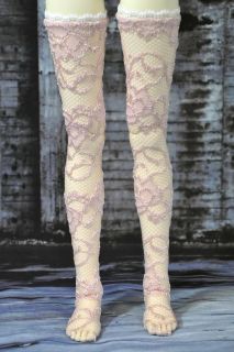 Pink Stretch Lace Stockings for SD Dollfie DOT Luts Dollstown BJD