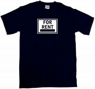 FOR RENT Sign Womens Tee Shirt Pick Size Small XXL + 7 Colors S/S & L 