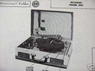 recordio 1b10 tape recorder photofact photofacts  5