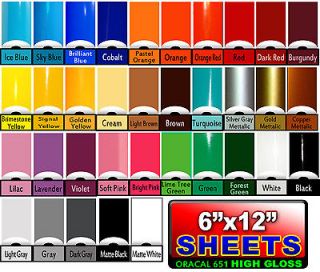 40sheets 6x12 adhesive backed vinyl Sign & Craft Quality Oracal 651 