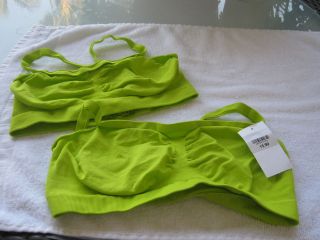 BARELY THERE SPORT BRAS LIME GREEN Sz L or S SEAMLESS COMFORT/LITE/NEW 