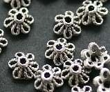 Antique Style 100pcs Tibetan Silver Tone Small Flower Bead Caps 5mm