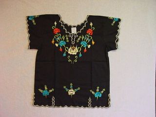 mexican peasant peregina blouse black