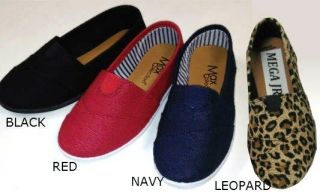 new women slip on casual canvas flat shoes size