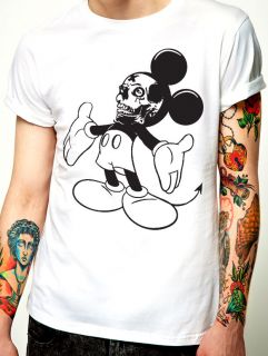 mickey mouse zombie skull t shirt different color text more