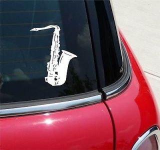 SAXOPHONE SAX BAND MUSIC MARCHING GRAPHIC DECAL STICKER VINYL CAR WALL