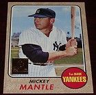 1996 Topps Mickey Mantle Reprint #18 1968 Topps #280 New York Yankees 