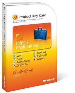 Microsoft Office 2010 Professional License   Product Key Card (pkc 