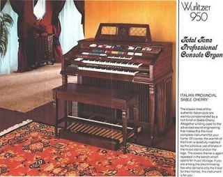 wurlitzer model 950 organ  1399 00 0
