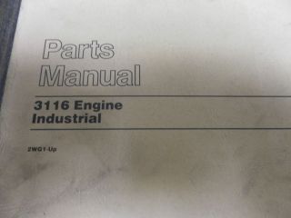 CATERPILLAR 3116 INDUSTRIAL ENGINE PARTS MANUAL S/N 2WG1 UP
