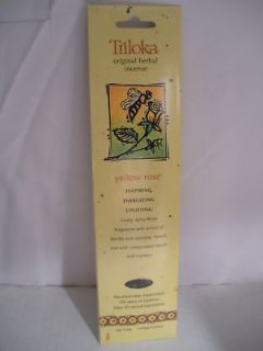 triloka herbal yellow rose incense sticks soothing scent time left