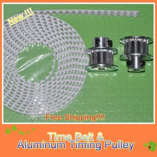   Aluminum Timing Pulley & 2M Belt for RepRap Prusa Mendel Huxley CNC