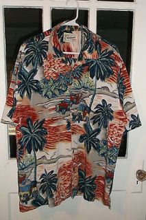 RESERUOIR HAWAIIAN STYLE SHIRT WITH OLD 1930S LOOKING CARS XL 