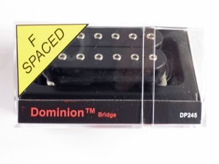 DiMarzio F spaced Dominion Bridge Humbucker Black W/Chrome Poles DP 