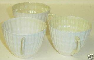 delicate belleek parian ware limpet cup 1st green mark time