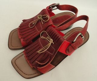 BN MARNI Leather Sandals Shoes with Fringe UK36.5 37 38 39 / EU3.5 4 