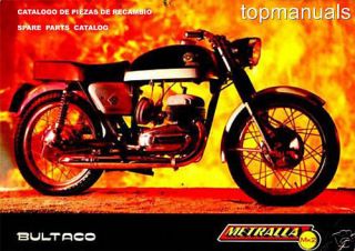 bultaco metralla mk2 spare parts catalog manual from spain time