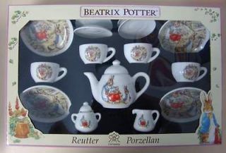 Peter Rabbit   Childrens Porcelain Teaset   4 Settings   Reutter 