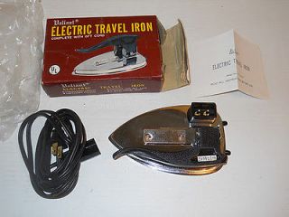 Vintage ELECTRIC TRAVEL IRON by Valiant W/8ft Cord No 15 2319 W/Box