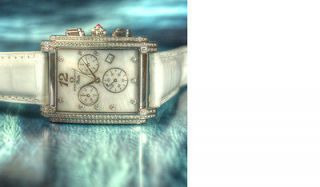 Oceanaut L Bella Swiss Made Diamond Chronograph WHT MOP White Strap