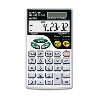Sharp EL344RB Metric Conversion Wallet Calculator   SHREL344RB