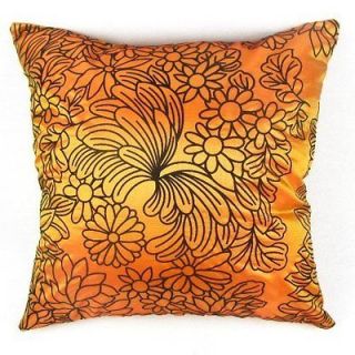 Taffeta Flocking Floral Throw Pillow Decor Cushion Cover Square 17 