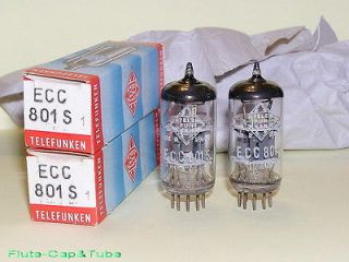   Telefunken ECC801S / E81CC Triple Mica Pair tubes,Original box