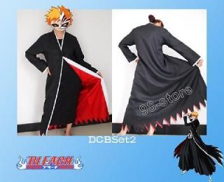 Japanese Anime cosplay costumes Bleach Costume Kurosaki ichigo Cloak 